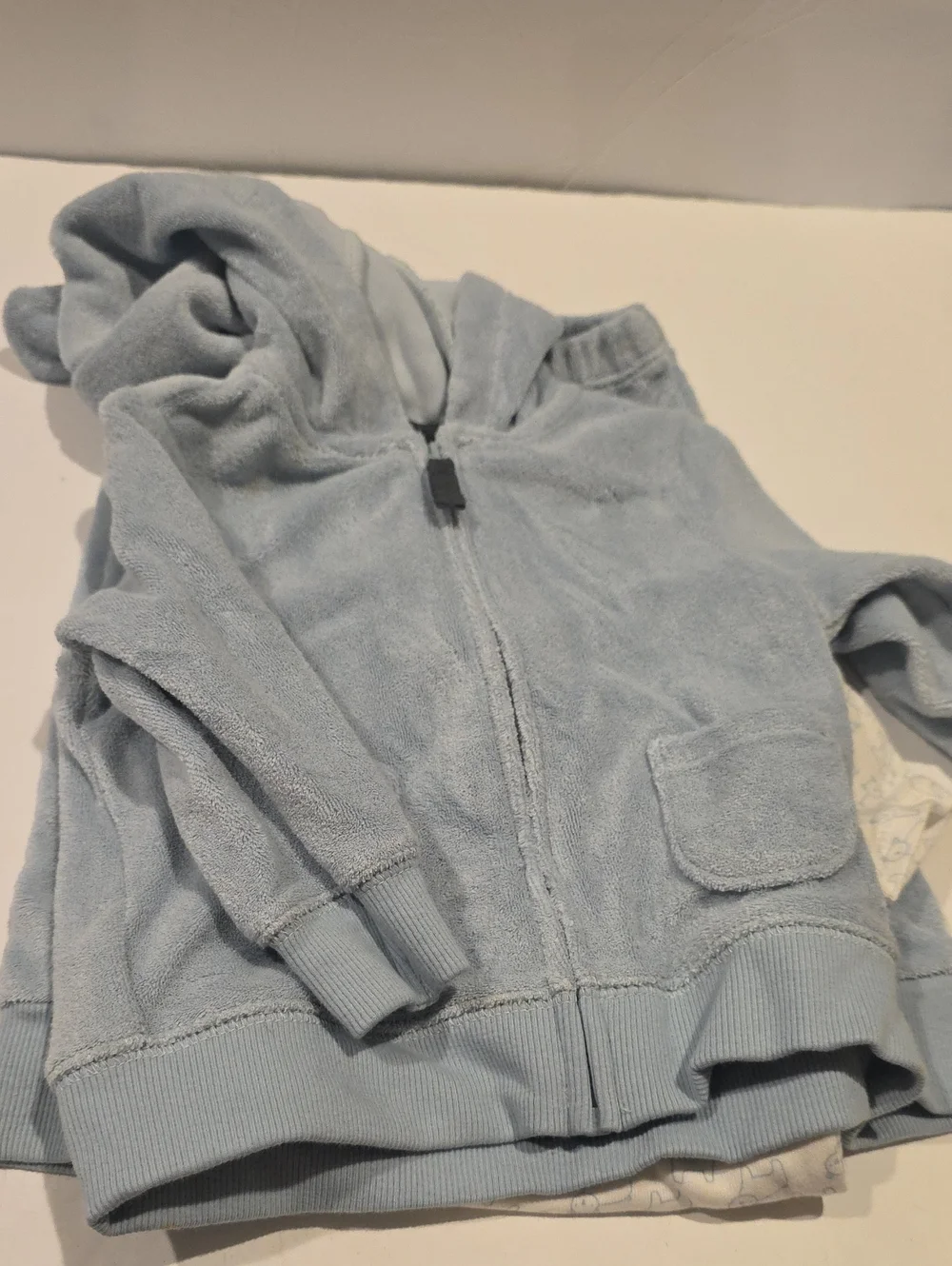 Carters Soft Light Blue Plush Baby Pants Size 6m